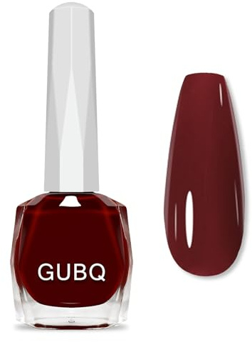 Weinrot Nail Polish - Schnelltrocknender Nagellack Langanhaltend, Rot Nagellack mit Cremigem Finish, Regular Ungiftiger Chip Resistant Farblack Ohne UV Lampe für Frauen DIY, Quick Dry (Wine Red, 12Ml)