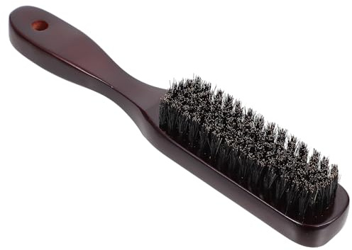Bartbürste für Männer, Schwarz, Kleine Ergonomische Bürste | Gesichtsreinigung für Bart, Leicht und Handlich, Geeignet für Herren im Salon und Hause