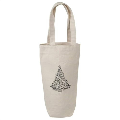 Azeeda 'Christmas Tree With Decorations' Cotton Wine Bottle Gift/Travel Bag (BL00045721)