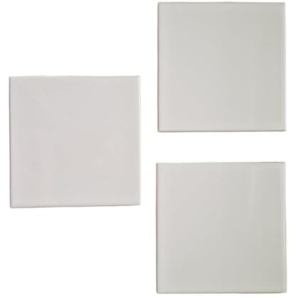 Fundus Keramikfliesen Weiß Glanz 15x15 cm (14,8x14,8 cm) 3er Set