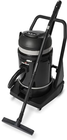 Steinbock Industriesauger nass/trocken | 3.300 Watt | 72 l Fassungsvermögen | mit 3 leistungsstarken Motoren | für Flüssigkeiten, Feinstaub und groben Schmutz | Kippfahrgestell | Kunststofftank