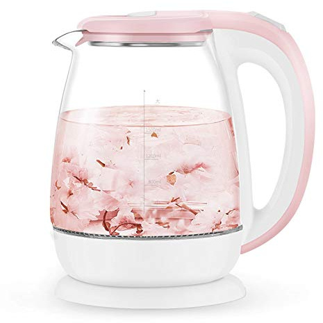 Bouilloire à pression， Bouilloire santé, théière automatique en verre épais, base chauffante acier inoxydable