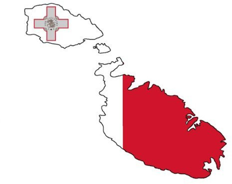 Auto Aufkleber, Car Sticker MALTA. Konturgeschnitten. (ca. 11 cm)