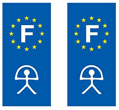 Set di 2 Adesivo Targa Auto Logo regionali Indalo