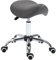 HOMCOM Tabouret de Massage Tabouret Selle Ergonomique pivotant 360° Hauteur réglable revêtement synthétique Gris chromé