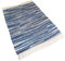 MB Warenhandel24 Handwebteppich Fleckerlteppich Flickenteppich gestreift 100% Baumwolle Handweb Teppich Fleckerl Waschbar NEU (ca. 40x60 cm, Tonal Blau gestreift)