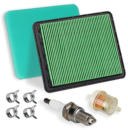 HOODELL GCV160 Air Filter Tune Up Kit for Honda GCV190 GC190 GC160 GX100 Engine HRC216 HRR216 HRR2169VKA HRX217 Lawn Mower, Replace GCV160 Spark Plug 17211-ZL8-023 Air Cleaner