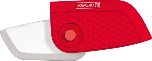 BRUNNEN Radiergummi „Klick Grip“ Colour Code, 5,9 x 3,3 x 1,5 cm, red