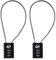 SISAV 3 Digit Cable Combination Lock 12 inches Cable for School Gym Locker,Filing Cabinets,Helmet,Toolbox,Luggage Suitcase,knapsack,Black 2Pack