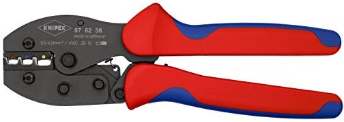 Knipex PreciForce® Hand Crimpzange 0,5mm² / 20AWG → 6 mm2 / 10AWG, 0.5 → 6mm² / 20 → 10AWG für Anschluss,