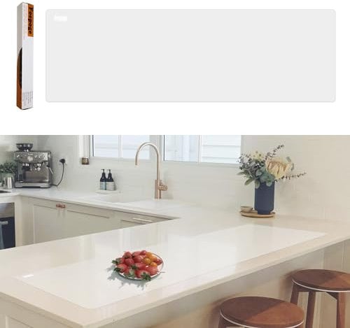 Foepoge 125×40 cm Silikonmatte Groß für küche, Silikon Unterlage Hitzebeständige Bastelunterlage für Epoxidharz,Zuschneidbar Tischmatte,Antihafte rutschfeste Arbeitsmatte Thekenmatte,Halbtransparent
