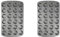 PME CSB111 Carbon Steel Non-Stick 24 Cup Mini Muffin Pan Grey (Pack of 2)