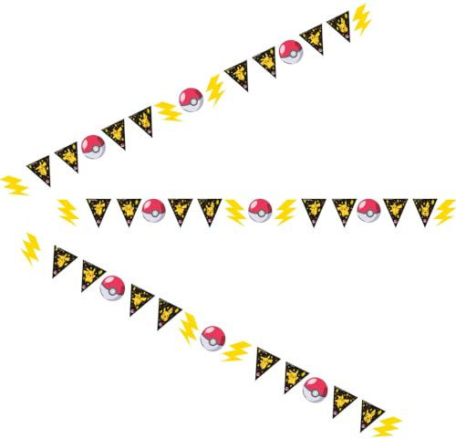 Amscan 9917111 - Bannière Pokémon pour fête d'anniversaire - 3,3 m