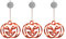 Hängende Halloween Deko Kürbis Fensterlichter mit Saugnapf Haken, Halloween Dekoration Orange Kürbis Fensterdeko Lichter Batteriebetriebene Innenbeleuchtung für Halloween Fensterdekoration (3 Stück)