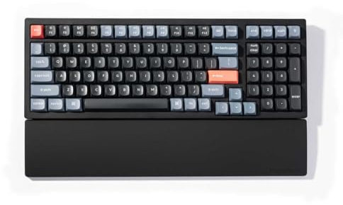 Keychron Reposamuñecas de Silicona Negro, reposamuñecas ergonómico para teclados mecánicos K4 Pro / Q5 / V5 / V5 MAX