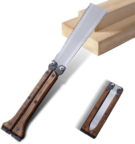 15 cm Japansäge, DüBelsäge Japan Säge Klapp ZugsäGeaus Karbonstahl Zweiseitige Japanische Säge Holz Kunststoff Japansäge für Holzbearbeitung Heimwerker Hartholz Weichholz