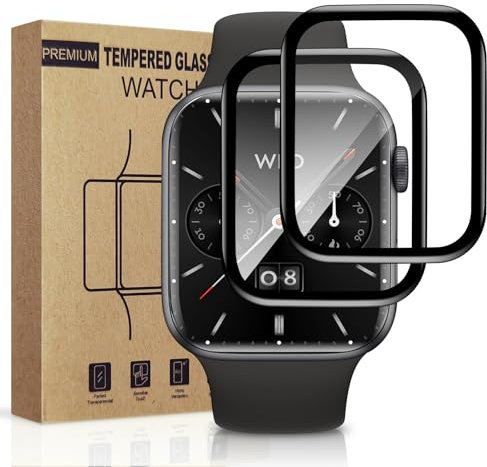 Agedate für Panzerglas für Apple Watch Series 4/5/6/se 44mm Schutzfolie, 4 Stück Flexible TPU für iwatch 44mm Displayschutz, Blasenfreie, Weich HD Klar Displayfolie für iwatch se 44mm