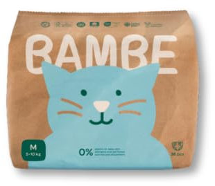 Bambe | Öko-Windeln | Größe M | von 5 bis 10 kg | ca. bis 10 Monate | Packung mit 36 Stück