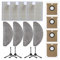 Kit de repuesto para Hoover HG4 Pro con 4 cepillos laterales, 4 filtros, 4 paños de fregona, 4 bolsas de polvo, piezas de aspiradora compatibles