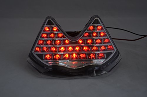 Topzone lighting Grau lens MOTORRAD LED-Rücklichter Rücklicht mit integrierten Blinker Lampe Indikatoren für KTM 2007-2013 690 DUKE