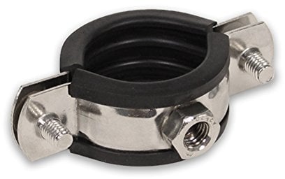 Eigenmarke Edelstahl Schraubrohrschelle M8 - zwei-Schrauben-Gelenkschelle [32-35mm, 1]