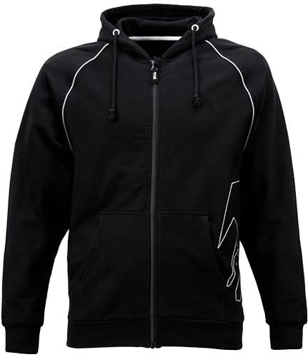 Job Hoodie-Sweatjacke DACHDECKER mit Zunft-Emblem schwarz 5898 (XL) | Zunft-Emblem