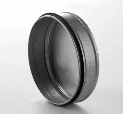 Tappo in lamiera di acciaio zincato con guarnizione, chiusura del tubo di aspirazione e ventilazione (diametro: 100 mm)