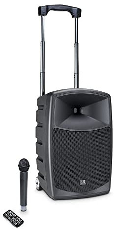 LD Systems ROADBUDDY 10 B5 ; Akkubetriebener Bluetooth-Lautsprecher mit Mixer, Funkmikrofon und Fernbedienung, 584-607 MHz, schwarz