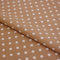 Stoff Meterware Punkte 7 mm Baumwolle - 1 Meter, Schadstoffgeprüft, Gepunktet, Tupfen, Dots, Baumwollstoff, Kinderstoff, Dekostoff, Karneval, Fasching, Kostüme (Weiß auf Beige)