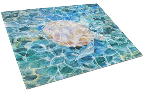 Caroline's Treasures Sea Turtle Schneidebrett für Unterwasser, Glas, groß, mehrfarbig
