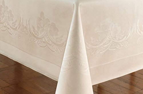 Curt Bauer Damast Tischwäsche 3225 Rosanna 110x220cm, Farbe weiß
