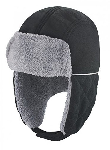 Result Winter Essentials Ocean Trapper Mütze (L/XL) (Schwarz/Grau)