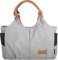 Stimo24 Wickeltasche (+ Wickelunterlage und isolierter Getränketasche) Baby Tasche mit Befestigung für Kinderwagen Buggy (HELLGRAU)
