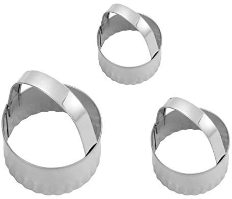 BESTonZON 3 Teilig Edelstahl Keksausstecher Rund Mit Griff Teigausstecher Für Klassische Kekse Spülmaschinenfest Platzsparend