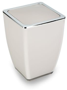 TrendLine Kosmetikeimer Cube 5l Beige Mülleimer Schwingdeckeleimer Badeimer