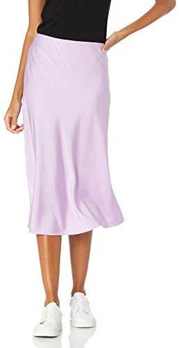 The Drop Damen Maya Rock, seidiger Slip-Skirt-Stil, Lavendula, S