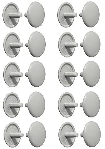cyclingcolors 20x Abdeckkappe Schraubenkappen Kopflochbohrung Abdeckung Kunststoff Senkkopf PZ2 Möbel (lichtgrau (RAL 7035))