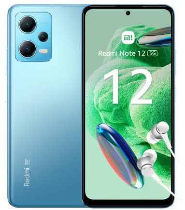 Redmi Note 12 5G Smartphone 4+128GB, Schermo 6,67 AMOLED FHD+ 120Hz, Qualcomm Snapdragon 4Gen 1, Tripla fotocamera da 48MP, Ricarica Turbo da 33W, 5000mAh, Blu