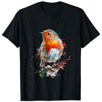 Rotkehlchen Lieblingsvogel Vogelpark Natur Fliegen T-Shirt