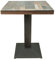 Supfine Küchen-Bartisch, Industrieller Esstisch, Stehtisch, 60x60x75cm Hoher Tisch mit Holzplatte, Bistrotisch für 1–4 Personen, Quadratisch Esszimmertische (Spleißen)