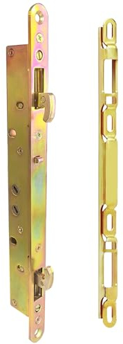 2 Point Sliding Patio Glass Door Mortise Lock with 11-3/4 Faceplate, Dual Point Hooks with Anti-Slam Pin, 45° Keyway, A/B Position, 3-15/16 Handle H.C. (Sold Separately), Non-Handed
