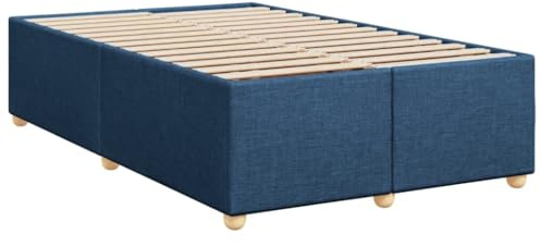vidaXL Bettgestell ohne Matratze Blau 120x200 cm Stoff