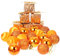 Cabilock 24St Christbaumschmuck Weihnachtsschmuck hängende weihnachtskugeln Weihnachts anhänger Christbaum anzuchtset weinachtsdeko Weihnachtsdekoration Weihnachtskugeln Anhänger PVC Orange