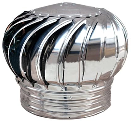 DOKERS Sombrero de Chimenea Extractor, Tapa giratoria de Acero Inoxidable for Chimenea, capó Giratorio de Acero for Chimenea(450mm)