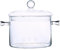 Sartén de vidrio de borosilicato con tapa, resistente al calor, para sopa de fideos, capacidad de 1900 ml