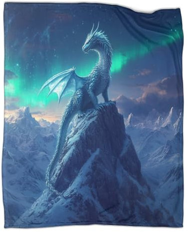Drache Decke,weich,bequem Und Warm,3D-Aurora-Muster Decke,Sofa Decke,geeignet Für Teenager Und Erwachsene,70x80inch(180x200cm)