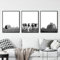 CWBLYZ 3-Teilig - Kühe Scheunen Heu Schwarz-Weiß-Fotografie Poster Und Drucke Bauernhaus-Wandkunst Leinwandmalerei Bilder Heim Küche Büro Dekoration - 40 * 60Cm (Ungerahmter Druck)