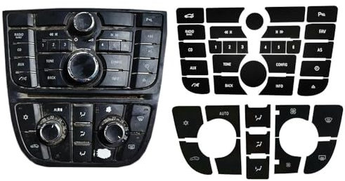 QWLMST Auto Button Aufkleber Passt für OPEL Astra J für Vauxhall ASTRAL Holden ASTRAL Auto Control Panel Aufkleber