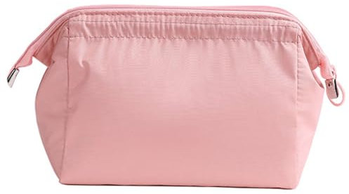 NOVAGO Petite Trousse de Toilette Compacte Pliable, Trousse Maquillage, Pochette cosmétique Style Japonais (Rose)