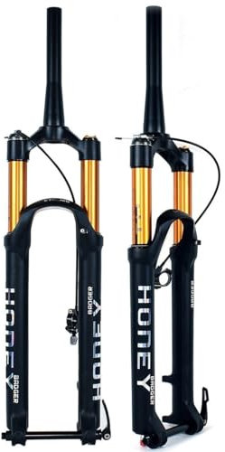 HJYBFA Fourche de suspension de 27,5 à 73,6 cm pour VTT - Fourche avant conique - 1 1/2 - 160 mm - Tige de barillet 100 × 15 - Contrôle des fils - VTT